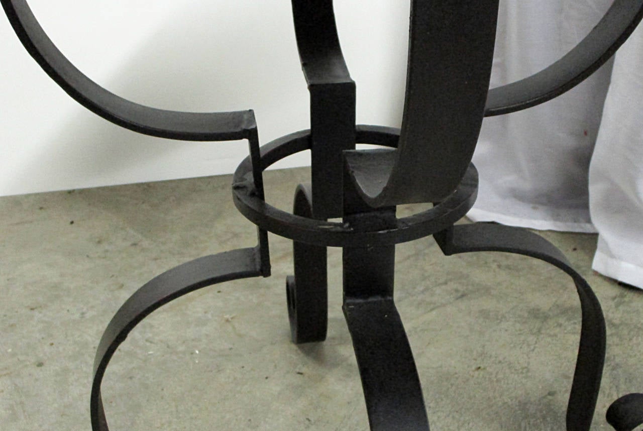 Hammered Copper and Forged Steel Occasional Table 2