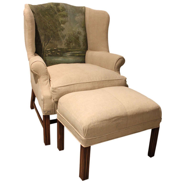 Bespoke Wing Chair For Sale at 1stDibs