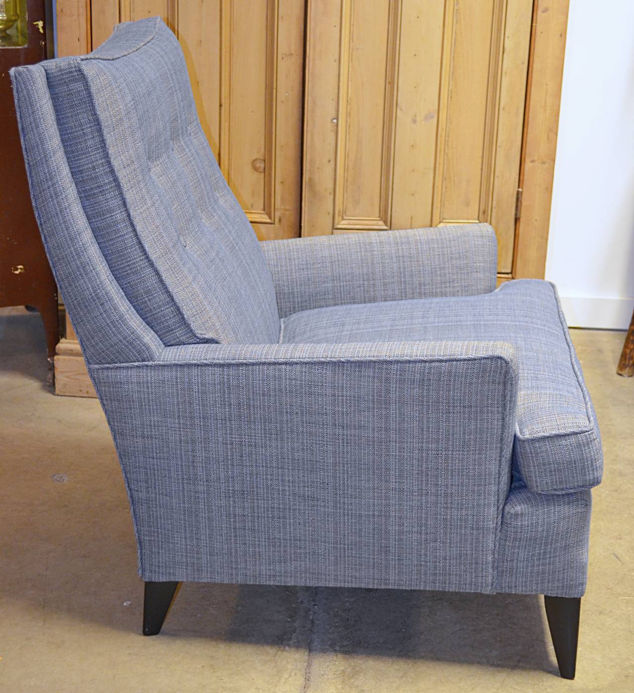 Mid-20th Century Graceful High Back Lounge Chair