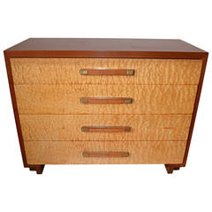 Walnut and Burled Sycamore Gentleman's Chest