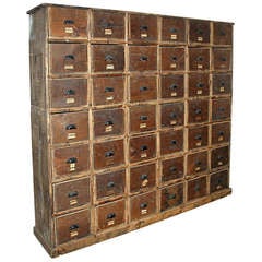 Antique Wall of Drawers