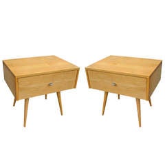 Pair of One Drawer Side Tables by Paul McCobb