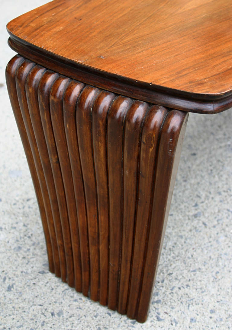 Diminutive Italian Walnut Occasional Table In Excellent Condition For Sale In Hudson, NY