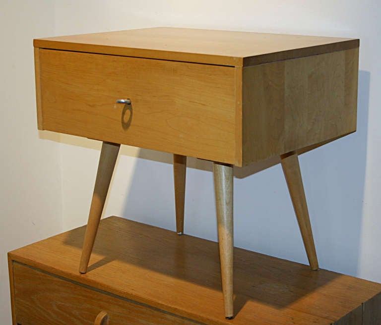 Pair of One Drawer Side Tables by Paul McCobb In Excellent Condition In Hudson, NY