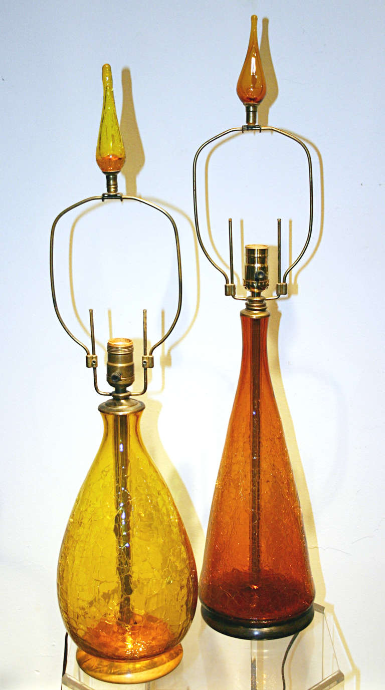 American Blenko Glass Table Lamps