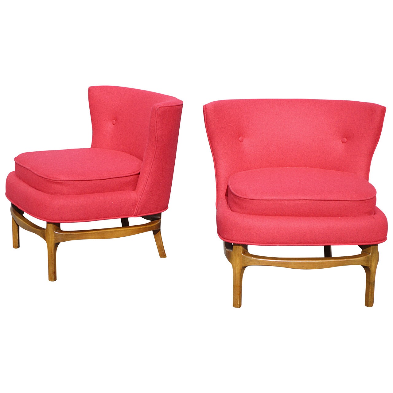 Chic Pair of Slipper Chairs