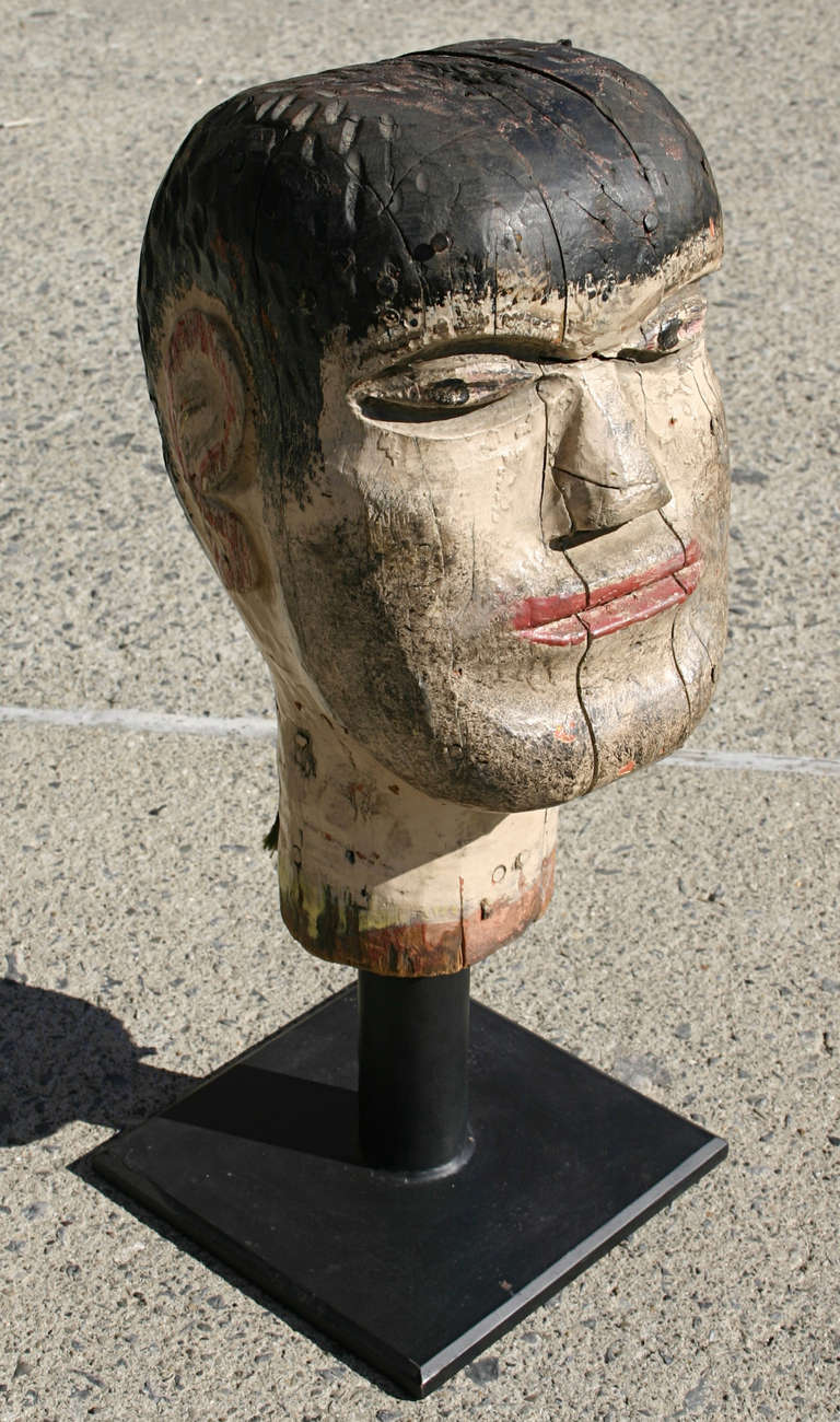 Folk Art Carved Head
