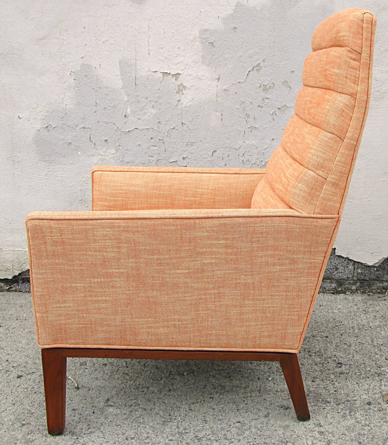 Dunbar Channel Back Lounge Chair In Excellent Condition In Hudson, NY
