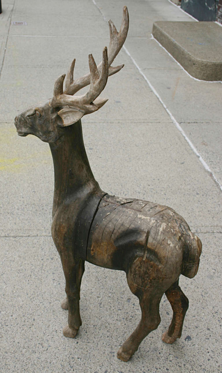 19th Century Wooden Deer Papier-mache Mold 3