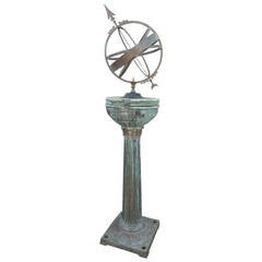 Antique 19th Century Copper and Iron Armillary