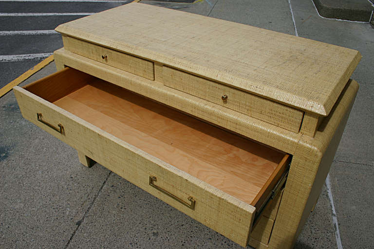 grasscloth dresser