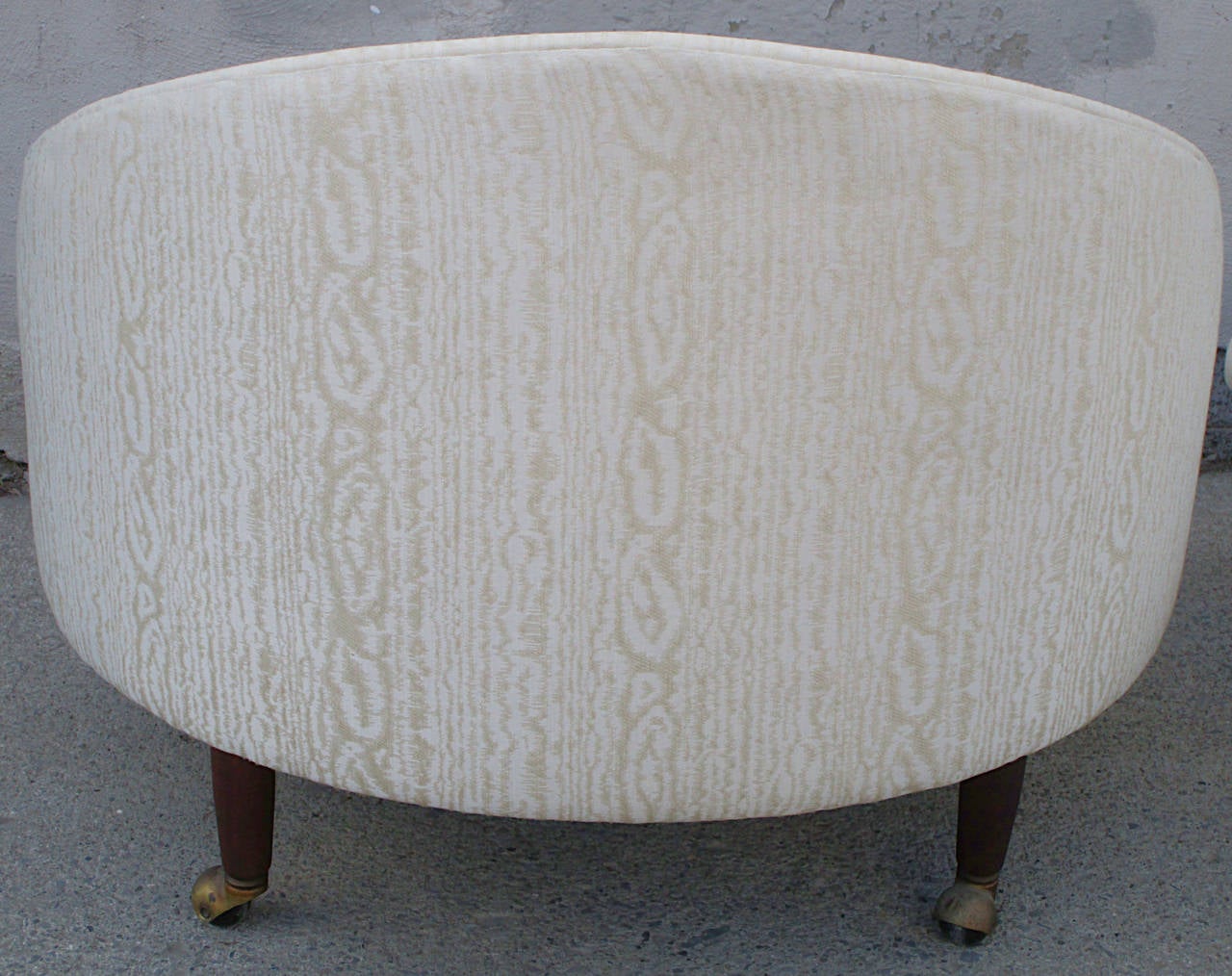 Mid-20th Century Adrian Pearsall Round Lounge with Crescent Ottoman