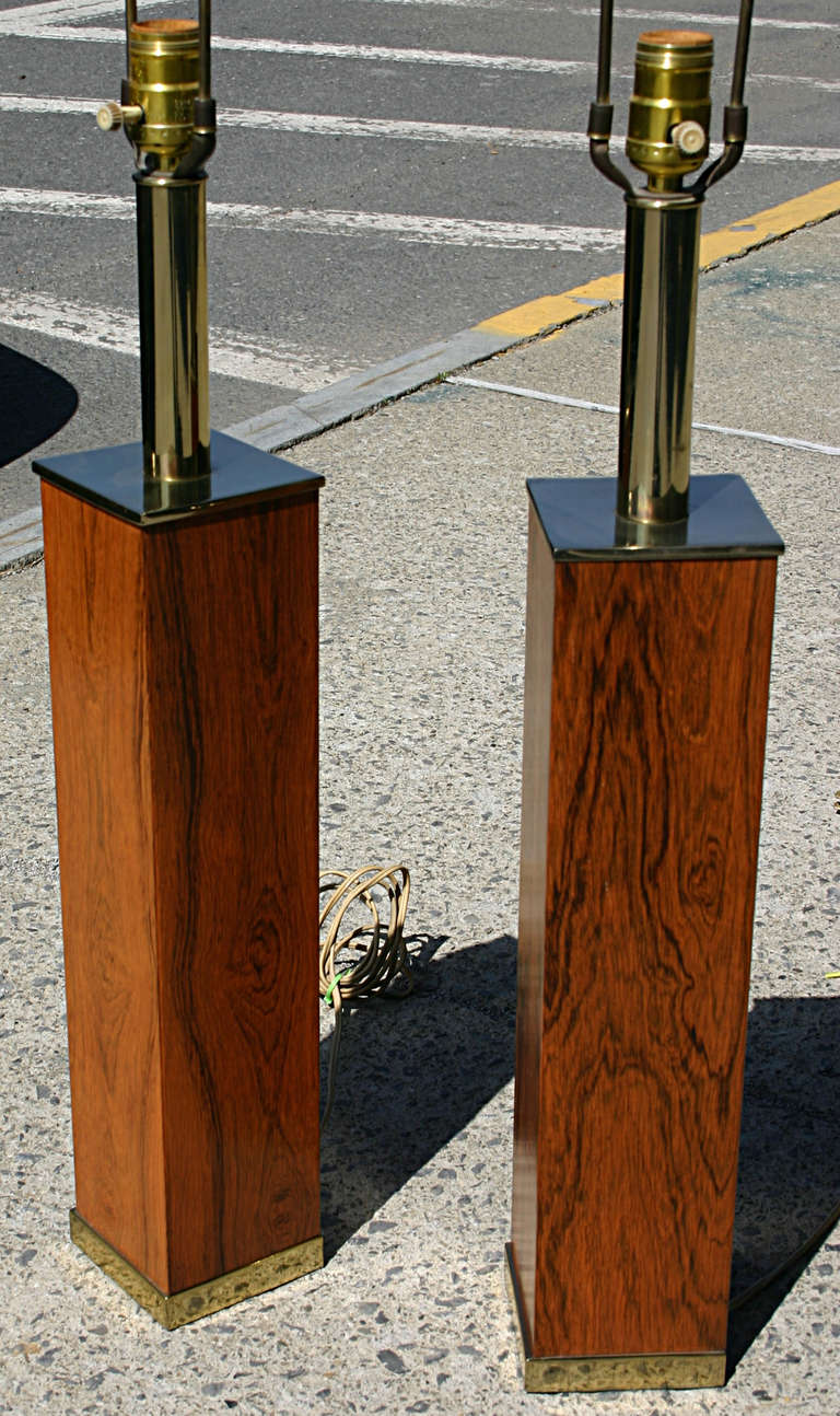 A pair of table lamps column form. 4