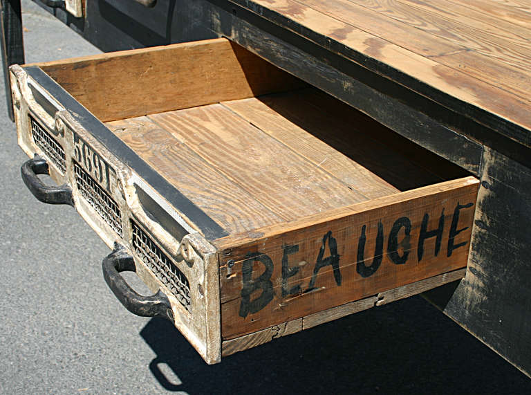 Mid-20th Century Six Legged Farm House Long Work Table