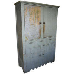 Antique 19th Century New York Painted Cupboard