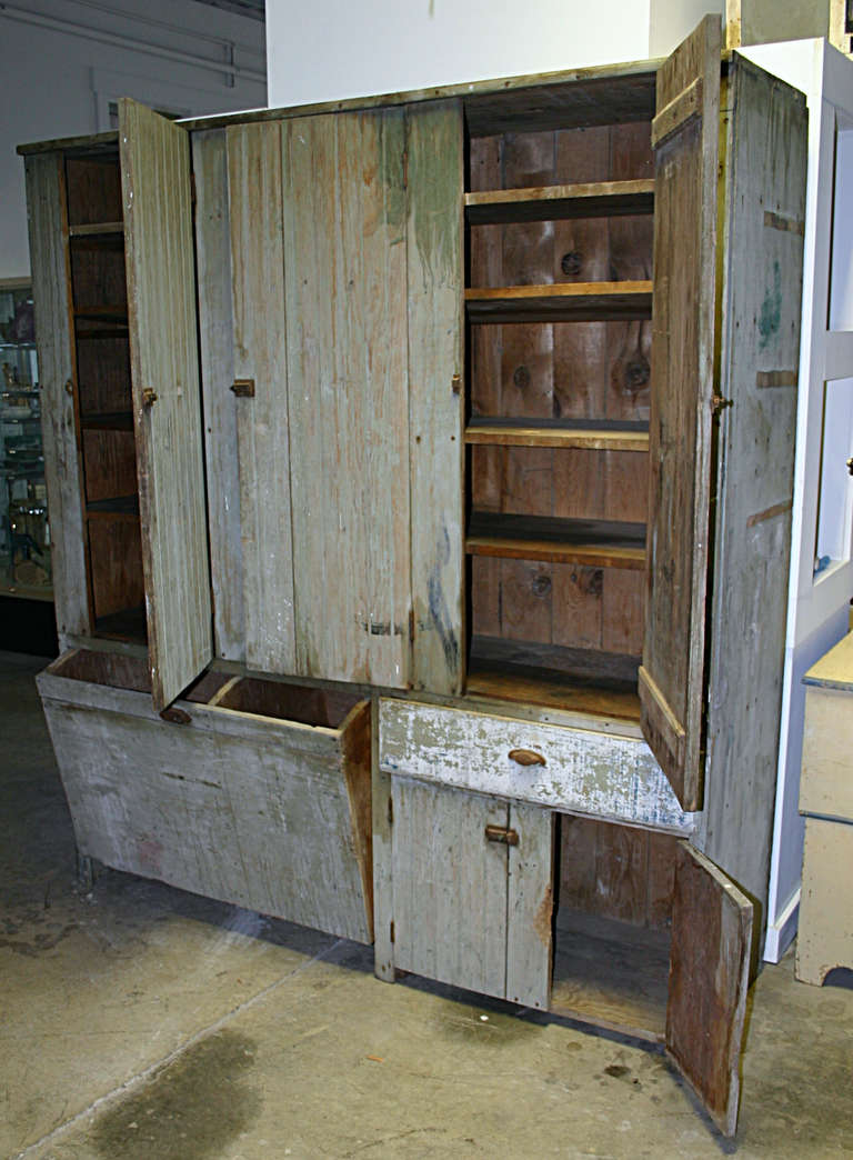 General Store Beadboard Cupboard with Grain Bin 2