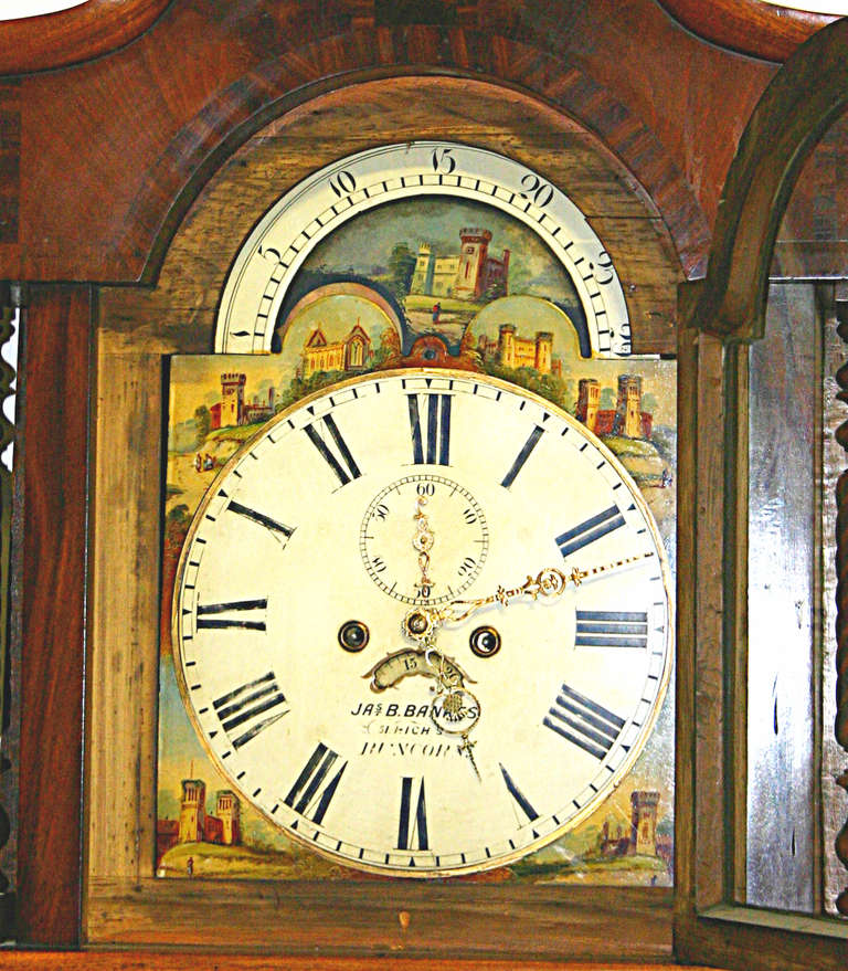 1820's Scottish Tall Case Clock In Excellent Condition In Hudson, NY