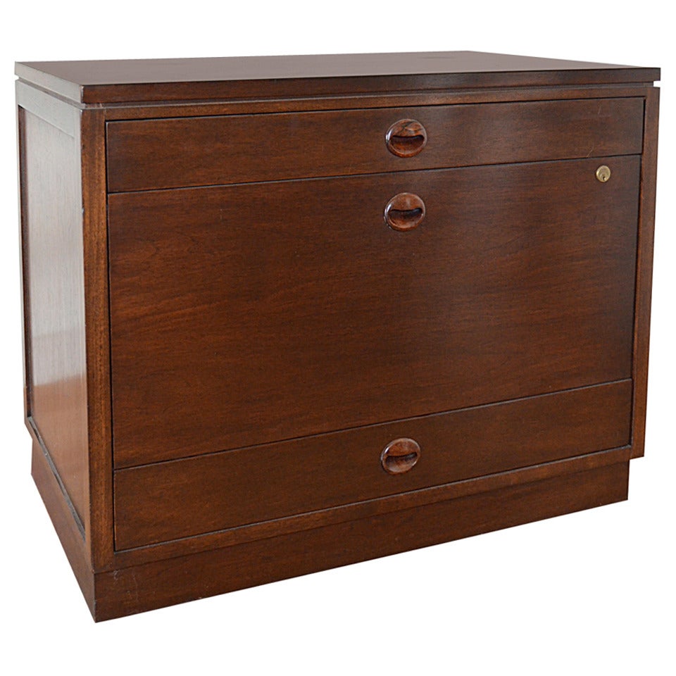 Edward Wormley for Dunbar Walnut File Cabinet