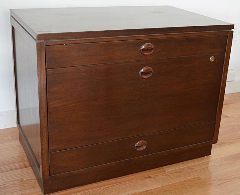 American Edward Wormley for Dunbar Walnut File Cabinet