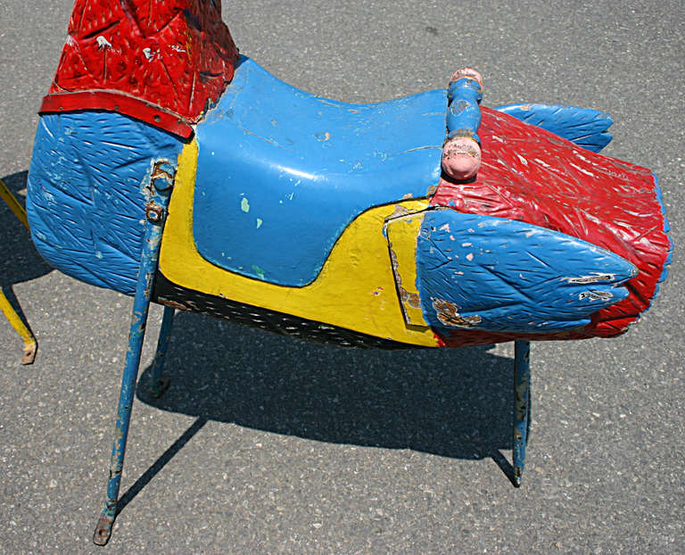 Early 1900s Wooden, Carved, Bird Form Carnival Rides In Excellent Condition In Hudson, NY