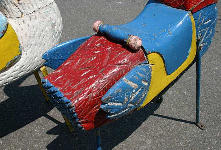 Early 1900s Wooden, Carved, Bird Form Carnival Rides 2