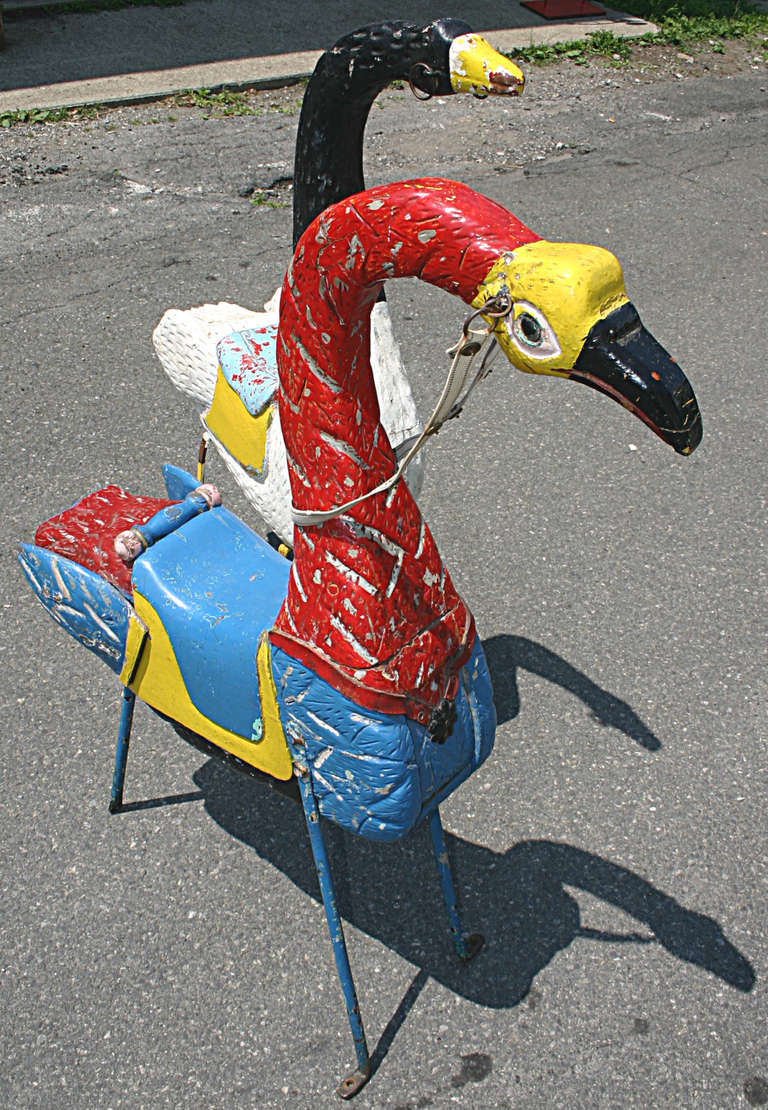 Early 1900s Wooden, Carved, Bird Form Carnival Rides 4