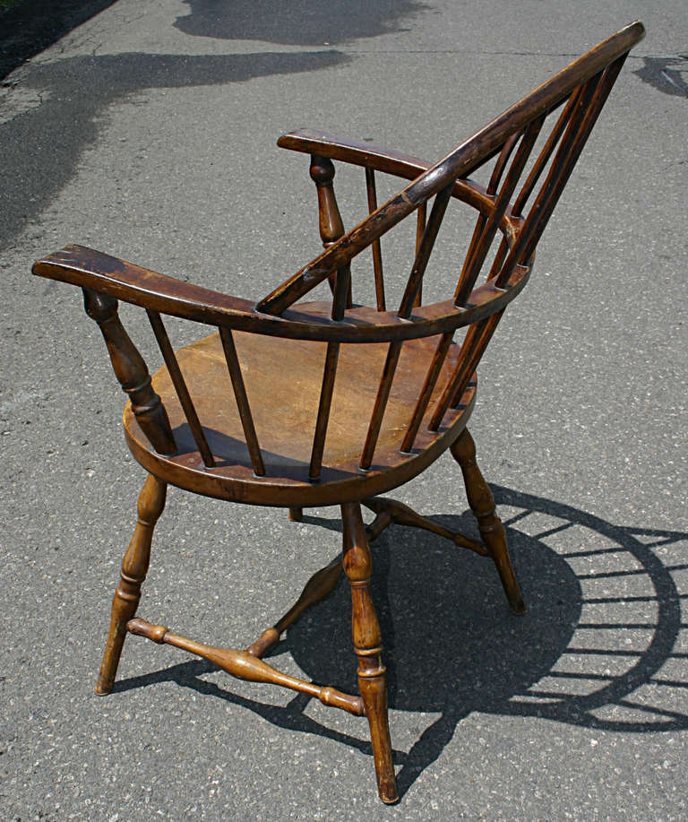 Metal Windsor Bowback Armchair In Excellent Condition In Hudson, NY