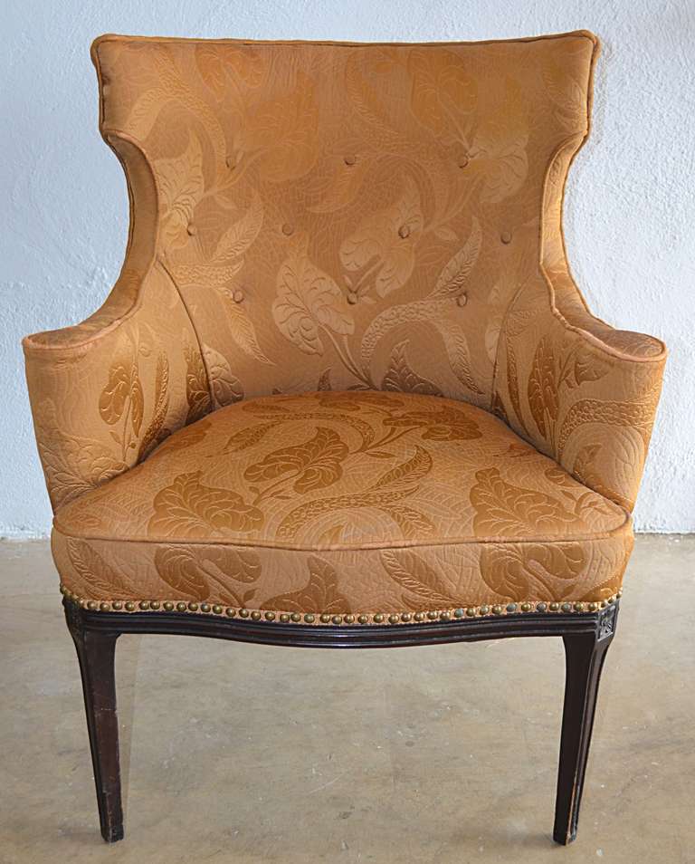 Pair of Winged Parlor Chairs, circa 1930 1