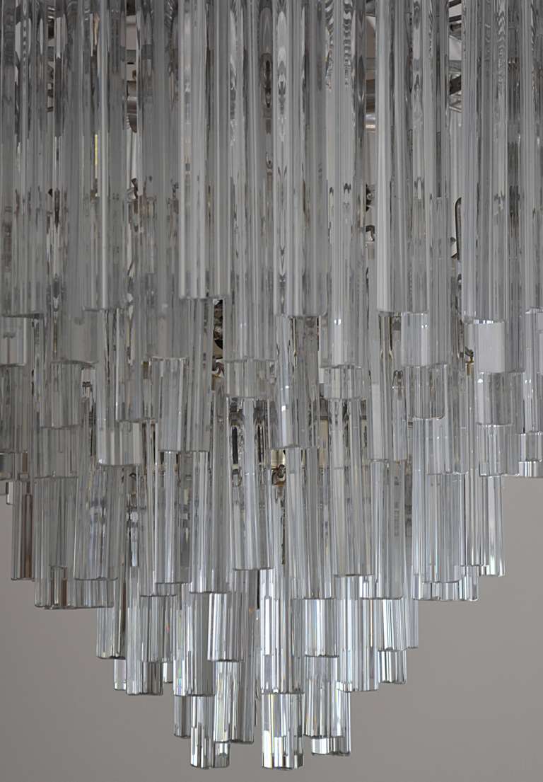 Mid-20th Century Mid Century Camer and Venini Five Tier, Crystal Chandelier