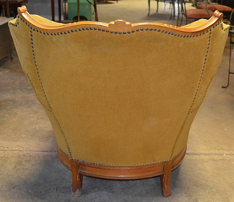 Pair of Maison Jansen Attributed Wing Lounge Chairs In Excellent Condition In Hudson, NY