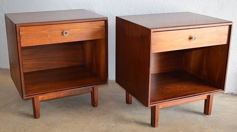American Pair of Walnut Night Stands by Glenn of California
