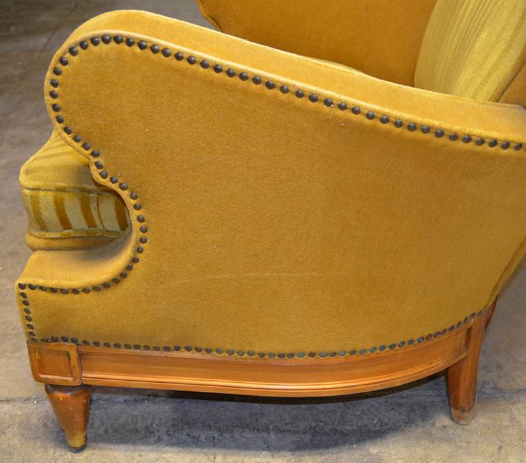 Pair of Maison Jansen Attributed Wing Lounge Chairs 2