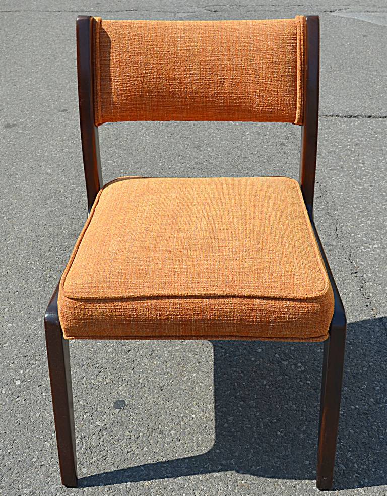 Mahogany Set of Four Harvey Probber Side Chairs