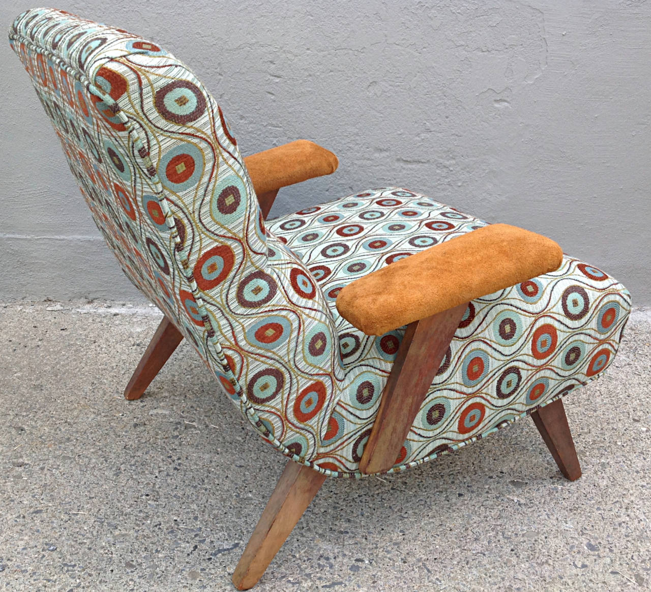 1940s Scoop Lounge Chair and Ottoman For Sale 3