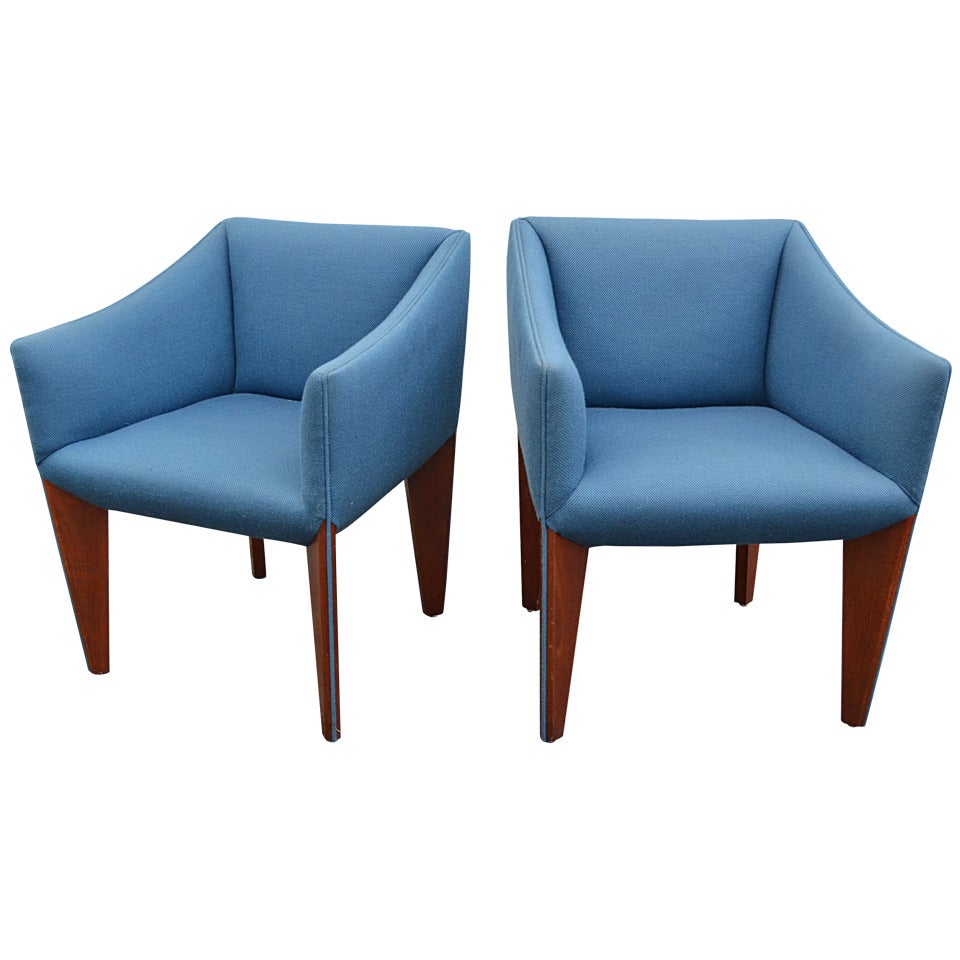 Pair of Italian Modernist Chairs For Sale