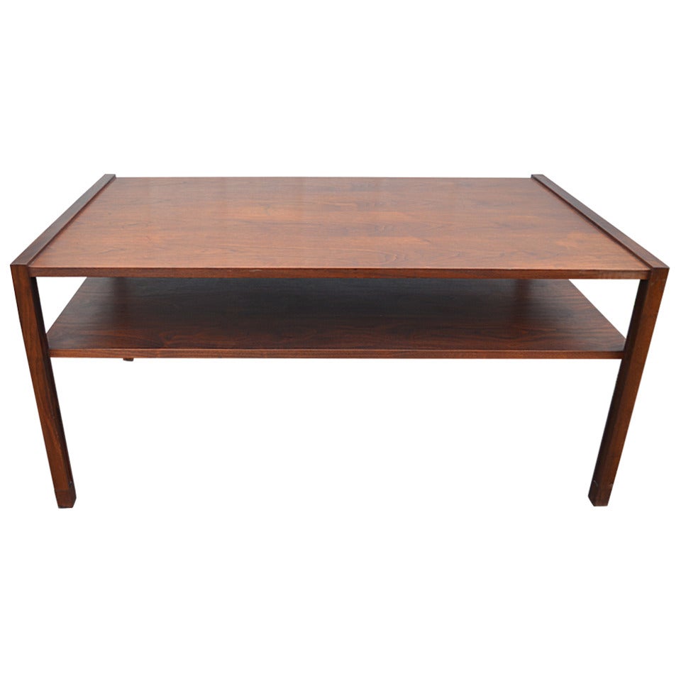 Walnut Two-Tier Cocktail Table by Edward Wormley for Dunbar