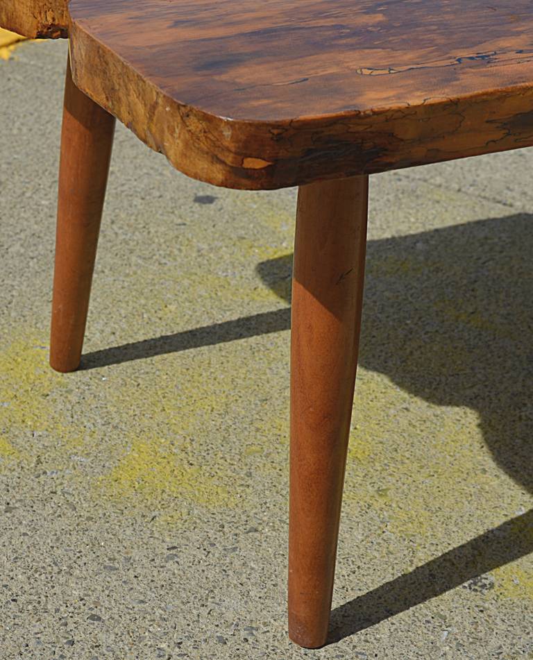 Spalted Maple Natural Edge Cocktail Table by Roy Sheldon 1
