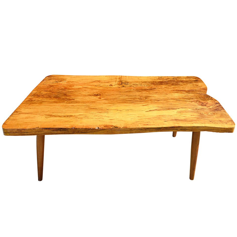 Spalted Maple Natural Edge Cocktail Table by Roy Sheldon