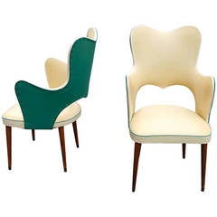 Pair of Whimsical Italian Chairs