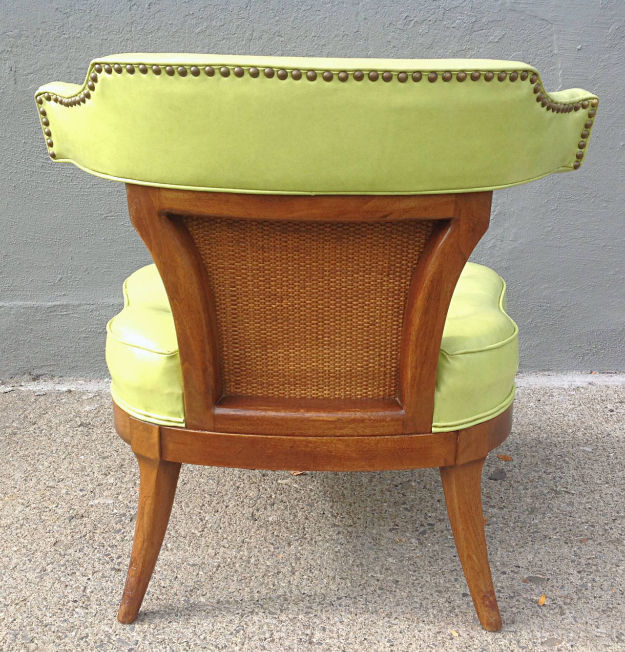 Mid-Century Modern Stylized Slipper Chair By Mastercraft