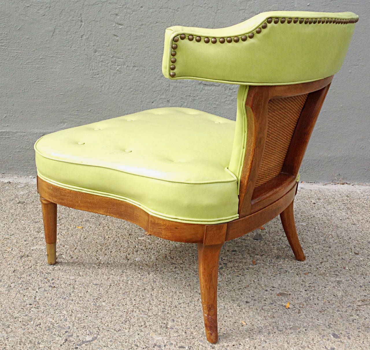 Mid-20th Century Stylized Slipper Chair By Mastercraft