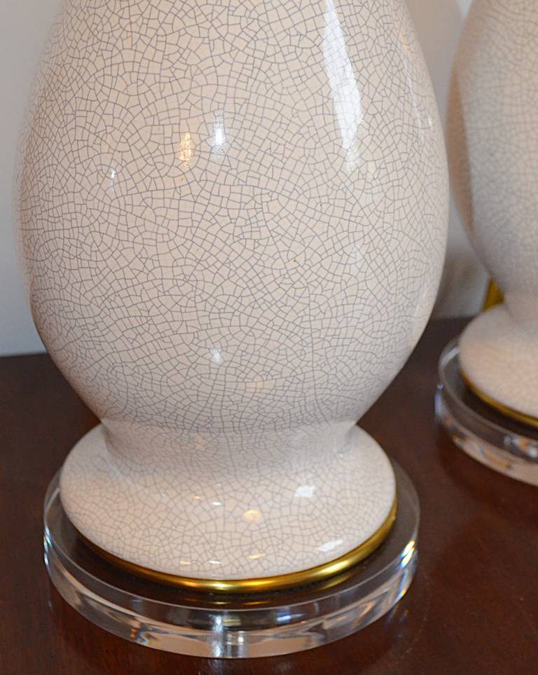 Raku Glazed Table Lamps, 1960s In Excellent Condition For Sale In Hudson, NY