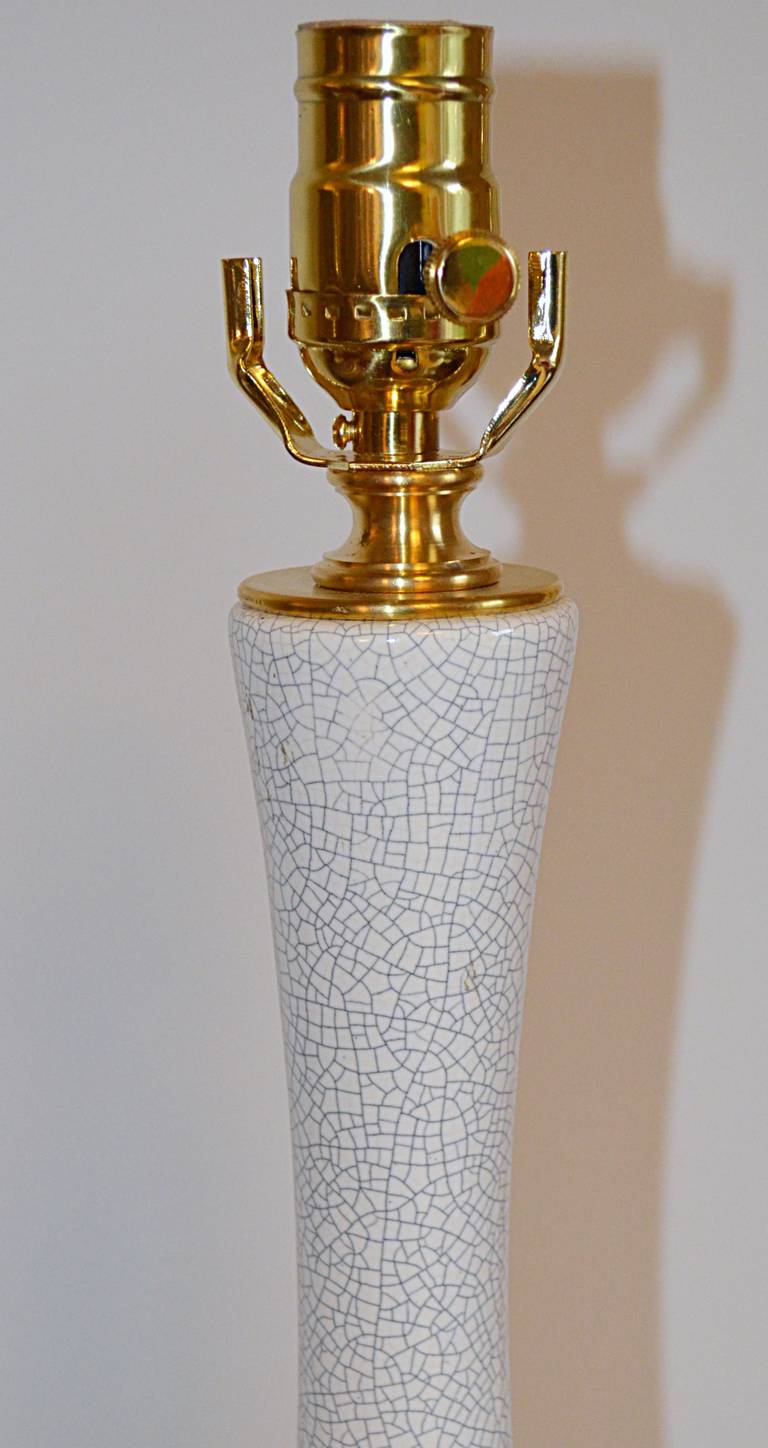 Brass Raku Glazed Table Lamps, 1960s For Sale