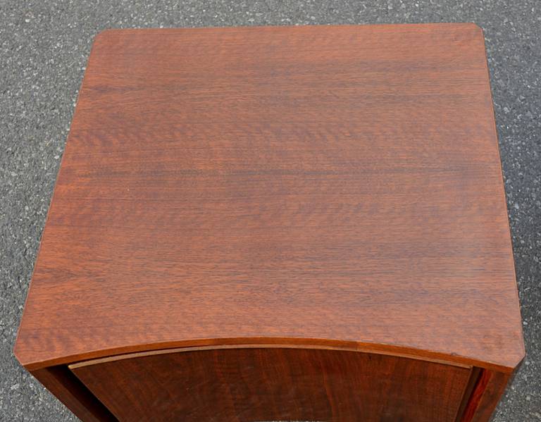 Swedish Pair of Walnut End Tables by Edmond Spence