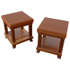 Frank Lloyd Wright Pair of Robie Stools by Cassina