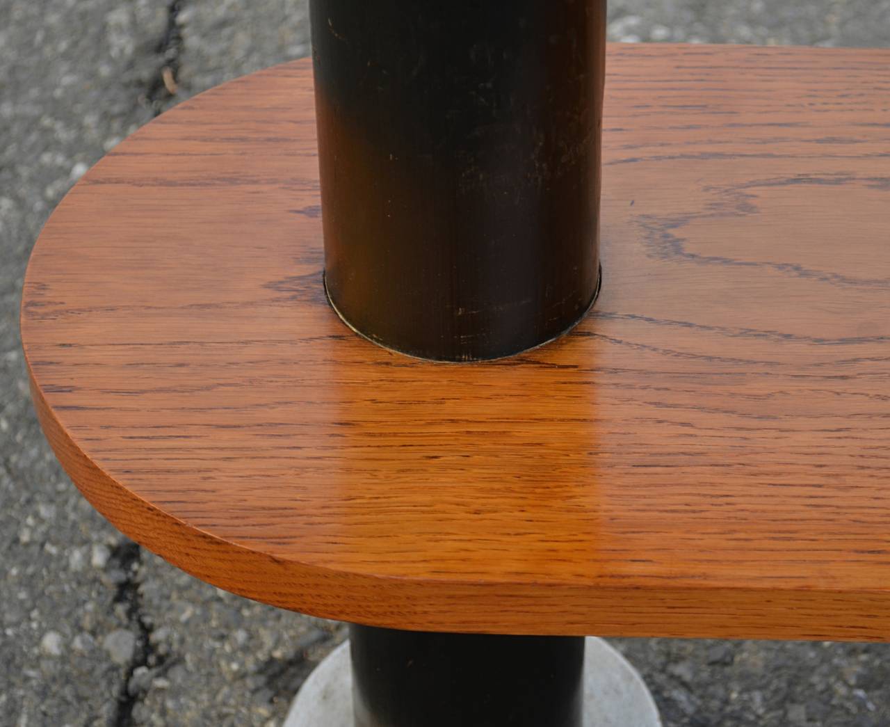 American Unusual Deco Streamlined Side Table