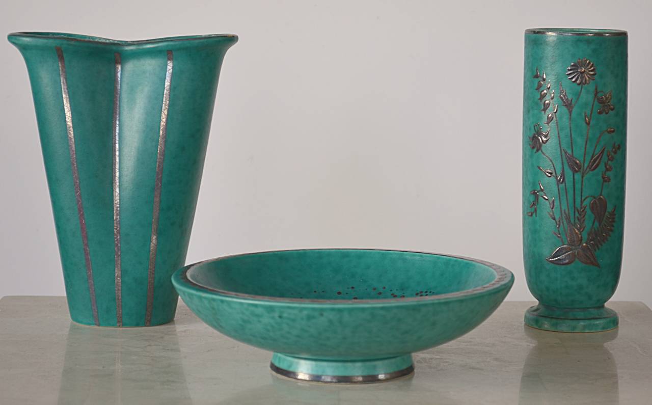 Wilhelm Kage Ceramics Argenta for Gustavsberg 1930's For Sale 1