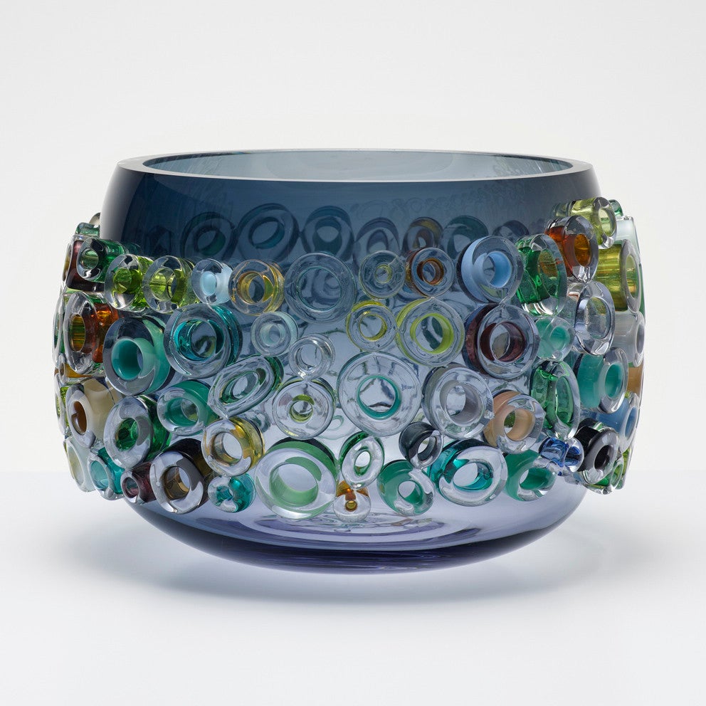 Contemporary Bowl Shape in Blue