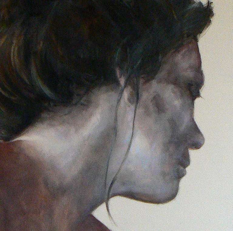 Woman's Figure Oil Painting on Wood by Macu Jorda
