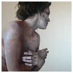 Woman's Figure Oil Painting on Wood by Macu Jorda